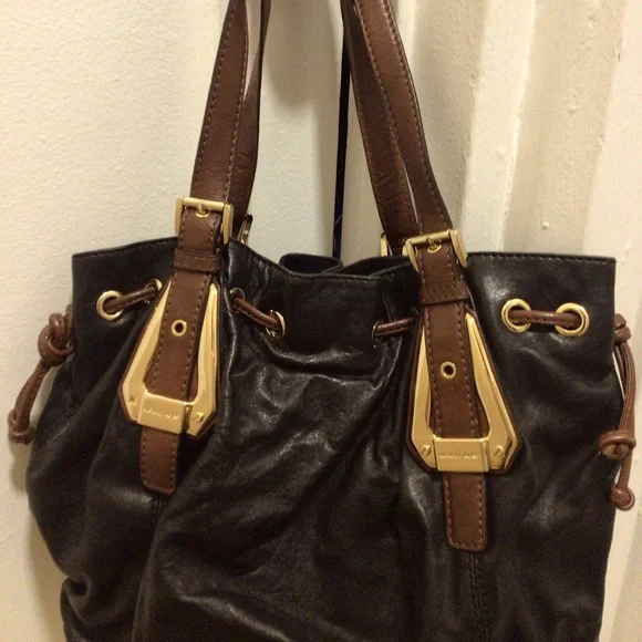 michael kors black brown purse
